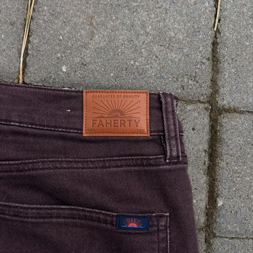 Faherty Stretch Terry 5-Pocket Pant Mens 32x31 Great Condtion Comfort